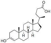 3 beta-hydroxychol-3-en-24-oic acid 结构式