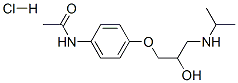 N-[4-[2-羟基-3-[(1-甲基乙基)氨基]丙氧基]苯基]乙酰胺单盐酸盐	 结构式