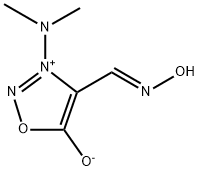 3-(Dimethylamino)-4-[(hydroxyimino)methyl]sydnone 结构式