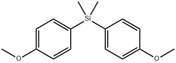 双(4-甲氧基苯基)二甲基硅烷 结构式