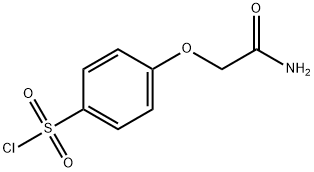 4-CARBAMOYLMETHOXY-BENZENESULFONYL CHLORIDE 结构式