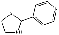 2-(4-吡啶基)噻唑烷 结构式