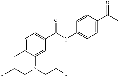 4'-Acetyl-3-[bis(2-chloroethyl)amino]-4-methylbenzanilide 结构式