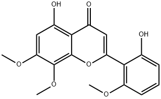 黄芩黄酮 结构式