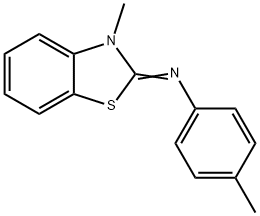 3-METHYL-2-P-TOLYLIMINO-BENZOTHIAZOLINE 结构式