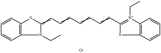 1-ETHYL-2-(5-(1-ETHYL-1,3-BENZTHIAZOLINE-2-YLIDEN)-HEPTA-1,3,5-TRIEN-1-YL)-1,3-BENZTHIAZOLIUM CHLORIDE 结构式