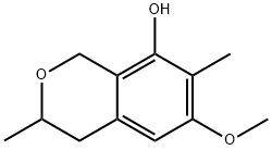 3,4-dihydro-6-methoxy-3,7-dimethyl-1H-benzopyran-8-ol 结构式