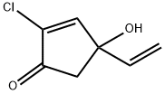 2-Cyclopenten-1-one,  2-chloro-4-ethenyl-4-hydroxy- 结构式