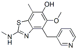 6-Benzothiazolol,  5-methoxy-7-methyl-2-(methylamino)-4-(3-pyridinylmethyl)- 结构式