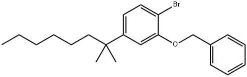 1-BroMo-4-(1,1-diMethylheptyl)-2-(phenylMethoxy)-benzene 结构式
