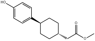 2((1R,4R)-4-(4-羟基苯基)环己基)乙酸甲酯 结构式