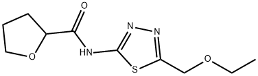 2-Furancarboxamide,N-[5-(ethoxymethyl)-1,3,4-thiadiazol-2-yl]tetrahydro- 结构式