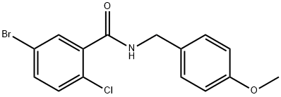 4-METHOXYBENZYL 5-BROMO-2-CHLOROBENZAMIDE 结构式