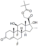 6alpha,9-difluoro-11beta,17,21-trihydroxy-16alpha-methylpregn-4-ene-3,20-dione 21-pivalate 结构式