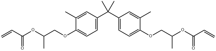 (1-methylethylidene)bis[(2-methyl-4,1-phenylene)oxy(1-methyl-2,1-ethanediyl)] diacrylate  结构式