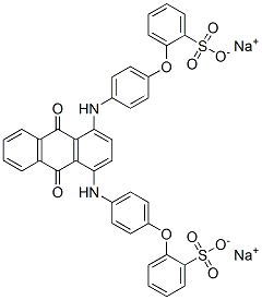 disodium [(9,10-dihydro-9,10-dioxo-1,4-anthrylene)bis(imino-4,1-phenyleneoxy)]bis(benzenesulphonate) 结构式