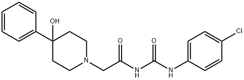 3-(p-Chlorophenyl)-1-[(4-hydroxy-4-phenylpiperidino)acetyl]urea 结构式