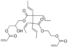 2-hydroxy-3-[(1-oxoallyl)oxy]propyl 2-[(1-oxoallyl)oxy]ethyl tetrapropenylsuccinate  结构式