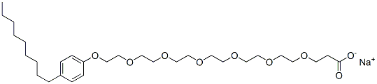 21-(4-Nonylphenoxy)-4,7,10,13,16,19-hexaoxahenicosanoic acid sodium salt 结构式