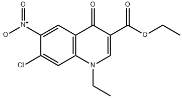 7-氯-1-乙基-6-硝基-4-氧代-1,4-二氢-3-喹啉甲酸乙酯 结构式