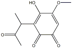 3,5-Cyclohexadiene-1,2-dione, 4-hydroxy-5-methoxy-3-(1-methyl-2-oxopropyl)-, (-)- (9CI) 结构式