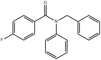 N-苄基-N-苯-4-氟苯甲酰胺 结构式