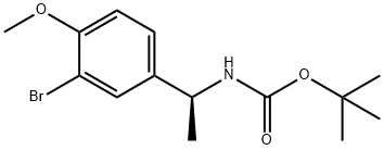 TERT-BUTYL [(1S)-1-(3-BROMO-4-METHOXYPHENYL)ETHYL]CARBAMATE 结构式