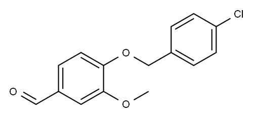 4-[(4-氯苄基)氧基]-3-甲氧基苯甲醛 结构式