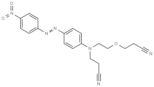 3-[[2-(2-cyanoethoxy)ethyl][4-[(4-nitrophenyl)azo]phenyl]amino]propiononitrile 结构式