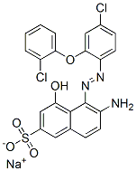 sodium 6-amino-5-[[4-chloro-2-(2-chlorophenoxy)phenyl]azo]-4-hydroxynaphthalene-2-sulphonate 结构式