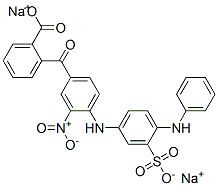 disodium 2-[3-nitro-4-[[4-(phenylamino)-3-sulphonatophenyl]amino]benzoyl]benzoate  结构式