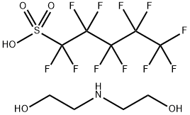 十一氟-1-戊烷磺酸、二乙醇胺的化合物 结构式
