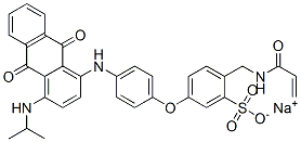 sodium alpha-(acryloylamino)-[4-[[9,10-dihydro-4-(isopropylamino)-9,10-dioxo-1-anthryl]amino]phenoxy]toluenesulphonate  结构式