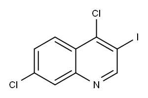 4,7-二氯-3-碘喹啉 结构式