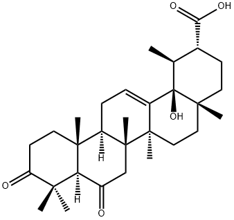 18-Hydroxy-3,6-dioxours-12-en-30-oic acid 结构式