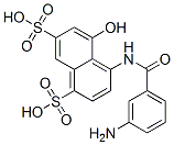 4-[(3-aminobenzoyl)amino]-5-hydroxynaphthalene-1,7-disulphonic acid  结构式