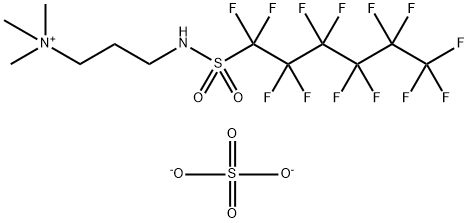 bis[trimethyl-3-[[(tridecafluorohexyl)sulphonyl]amino]propylammonium] sulphate 结构式