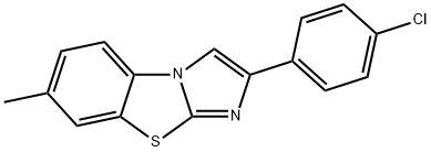 2-(4-CHLOROPHENYL)-7-METHYLIMIDAZO[2,1-B]BENZOTHIAZOLE 结构式