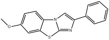 7-METHOXY-2-PHENYLIMIDAZO[2,1-B]BENZOTHIAZOLE 结构式
