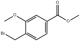 3-甲氧基-4-溴甲基苯甲酸甲酯 结构式
