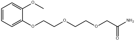 2-[2-[2-(o-Methoxyphenoxy)ethoxy]ethoxy]acetamide 结构式