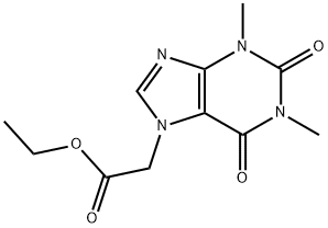 7H-Purine-7-acetic acid, 1,2,3,6-tetrahydro-1,3-dimethyl-2,6-dioxo-, ethyl ester 结构式