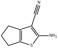 2-氨基-5,6-二氢-4H-环戊烯并噻吩-3-甲腈 结构式