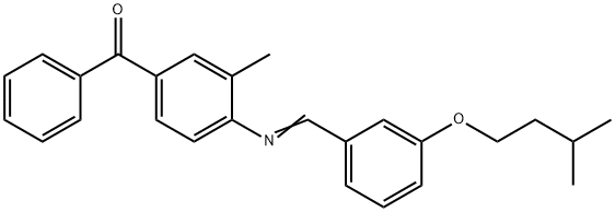 4-[(m-Isopentyloxybenzylidene)amino]-3-methylbenzophenone 结构式