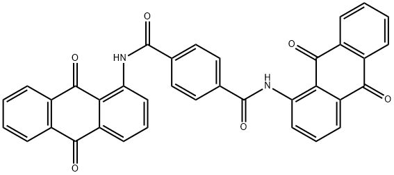 N,N'-二(9,10-二氢-9,10-二氧代-1-蒽基-1,4-苯二甲酰胺 结构式