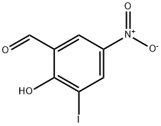 2-羟基-3-碘-5-硝基苯甲醛 结构式