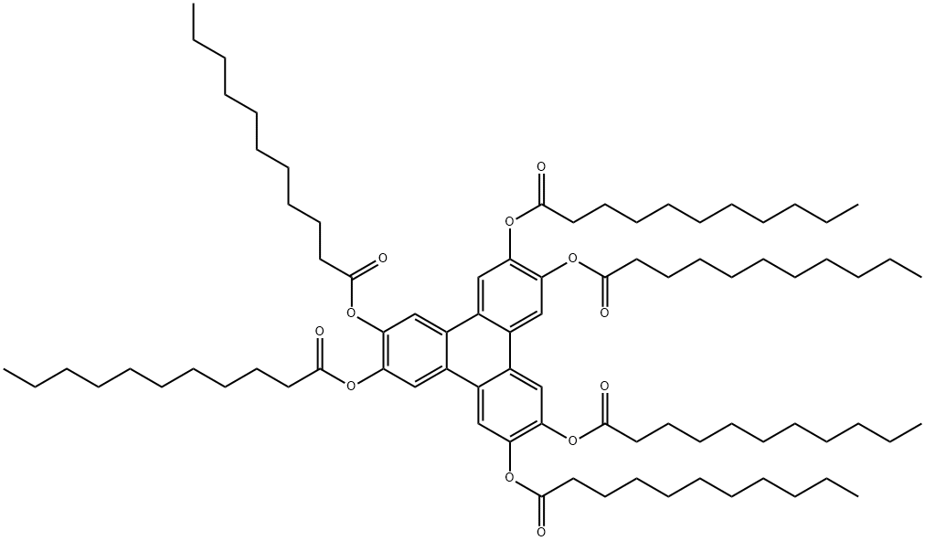 2,3,6,7,10,11-Hexakis[undecanoyloxy]triphenylen 结构式
