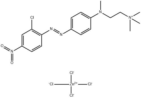 bis[[2-[[4-[(2-chloro-4-nitrophenyl)azo]phenyl]methylamino]ethyl]trimethylammonium] tetrachlorozincate 结构式