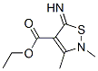 4-Isothiazolecarboxylicacid,2,5-dihydro-5-imino-2,3-dimethyl-,ethylester(9CI) 结构式