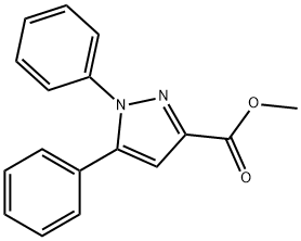 1,5-二苯基-1H-吡唑-3-甲酸甲酯 结构式